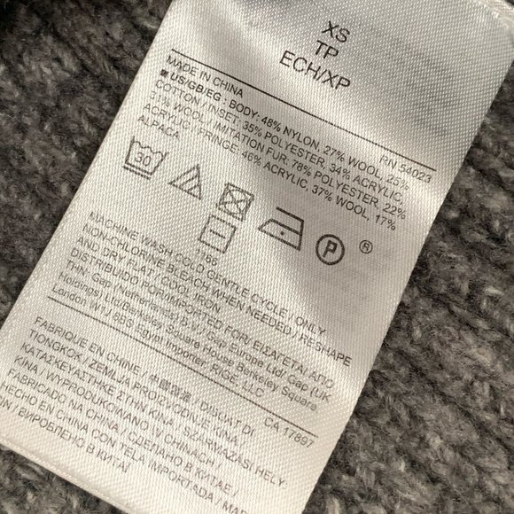 BANANA REPUBLIC Texture Combo Fringe Sweater XS - Picture 6 of 15